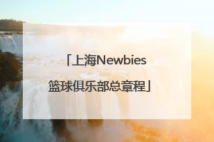 上海Newbies篮球俱乐部总章程