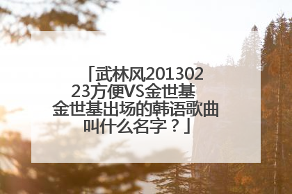 武林风20130223方便VS金世基 金世基出场的韩语歌曲叫什么名字？